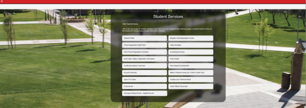 Student Services Homepage