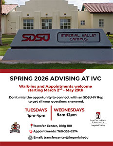 SDSU Spring 2026 flyer